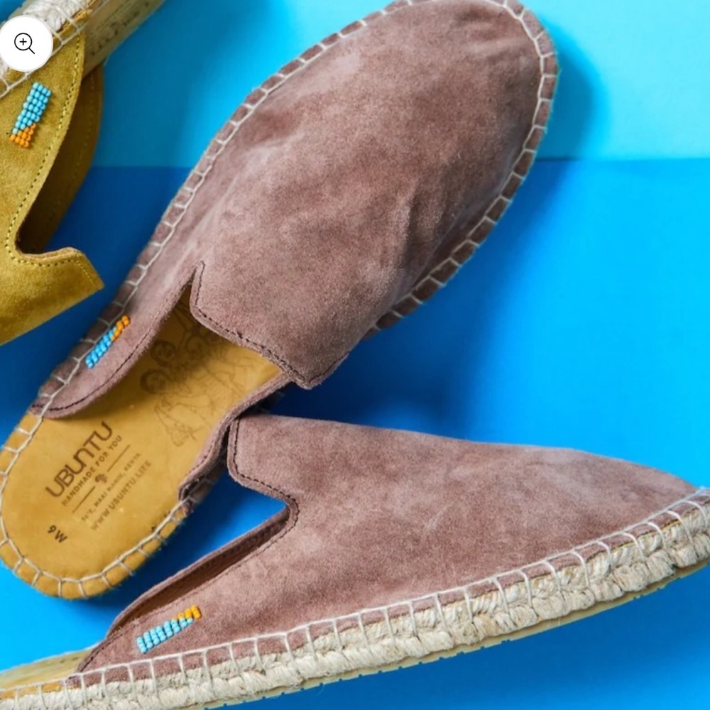 Ubuntu Life Lamu Dusty Rose Suede Mules - Picture 2 of 12
